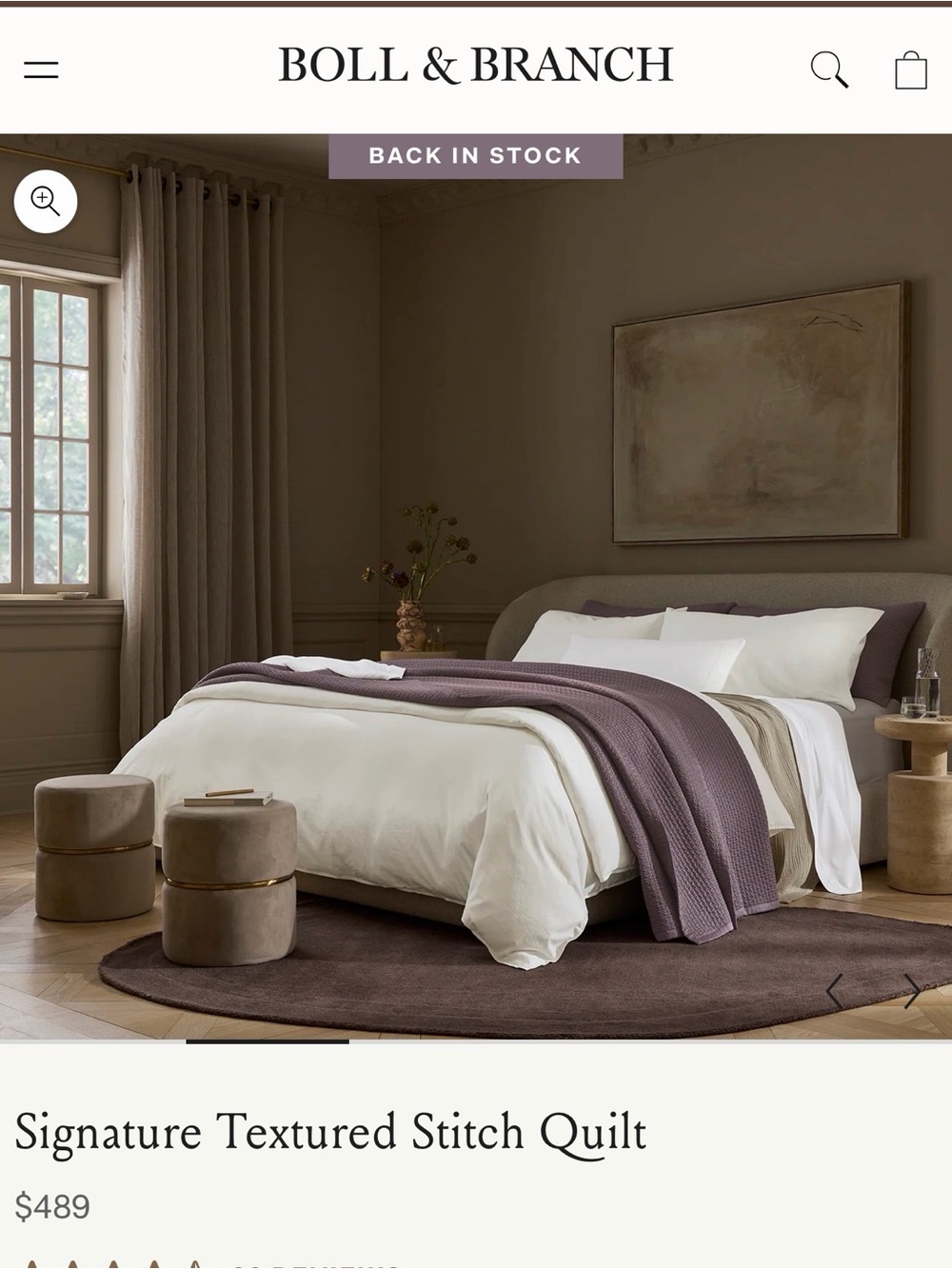 Boll & Branch Signature Textured Stitch Quilt